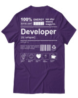 T-Shirt Αντρικό - Developer - Color Thumbnail Σκούρο Μωβ