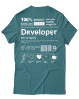 T-Shirt Αντρικό - Developer - Color Thumbnail Μπλε Πράσινο