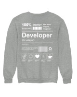 Φούτερ χωρίς κουκούλα Αντρικό - Developer - Color Thumbnail Γκρι Μελανζέ