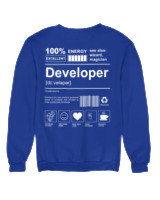 Φούτερ χωρίς κουκούλα Αντρικό - Developer - Color Thumbnail Μπλε Ρουά