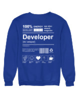 Φούτερ χωρίς κουκούλα Γυναικείο - Developer - Color Thumbnail Μπλε Ρουά
