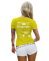 T-Shirt Στενή Γραμμή Γυναικείο - Developer - Color Thumbnail Κίτρινο