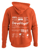 Φούτερ με κουκούλα - Developer - Color Thumbnail Orange