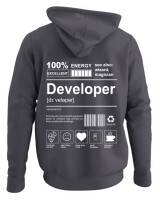 Φούτερ με κουκούλα - Developer - Color Thumbnail Ανθρακί