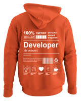 Φούτερ με κουκούλα - Developer - Color Thumbnail Πορτοκαλί