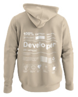 Φούτερ με κουκούλα - Developer - Color Thumbnail Μπέζ