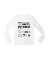 Μακρυμάνικο Μακό Παιδικό - Developer - Color Thumbnail 'Ασπρο