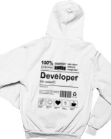 Φούτερ με κουκούλα Παιδικό - Developer - Color Thumbnail 'Ασπρο