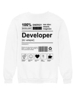 Φούτερ χωρίς κουκούλα Αντρικό - Developer - Color Thumbnail 'Ασπρο