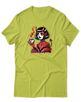 T-Shirt Αντρικό - Devil Woman - Color Thumbnail Λαχανί