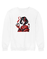 Φούτερ χωρίς κουκούλα - Devil Woman - Color Thumbnail 'Ασπρο