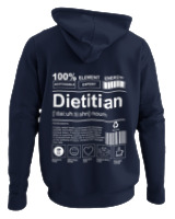 Φούτερ με κουκούλα - Dietitian - Color Thumbnail Navy Blue