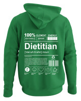 Φούτερ με κουκούλα - Dietitian - Color Thumbnail Kelly Green