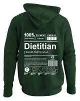 Φούτερ με κουκούλα - Dietitian - Color Thumbnail Κυπαρισσί