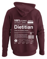Φούτερ με κουκούλα - Dietitian - Color Thumbnail Marron