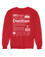 Φούτερ χωρίς κουκούλα Γυναικείο - Dietitian - Color Thumbnail Κόκκινο