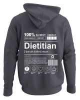 Φούτερ με κουκούλα - Dietitian - Color Thumbnail Ανθρακί