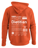 Φούτερ με κουκούλα - Dietitian - Color Thumbnail Orange