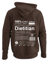 Φούτερ με κουκούλα - Dietitian - Color Thumbnail Καφέ