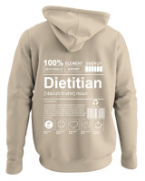 Φούτερ με κουκούλα - Dietitian - Color Thumbnail Μπέζ