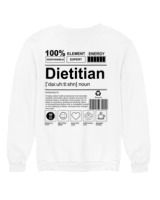 Φούτερ χωρίς κουκούλα Γυναικείο - Dietitian - Color Thumbnail 'Ασπρο