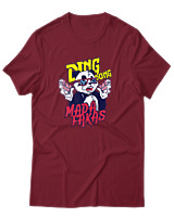 T-Shirt Αντρικό - Ding Dong Madafakas - Color Thumbnail Σκούρο Κόκκινο
