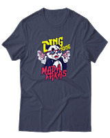 T-Shirt Αντρικό - Ding Dong Madafakas - Color Thumbnail Μπλε Γκρι