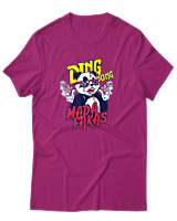 T-Shirt Αντρικό - Ding Dong Madafakas - Color Thumbnail Φουξια