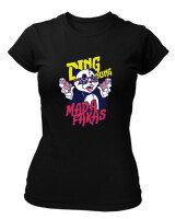 T-Shirt Στενή Γραμμή - Ding Dong Madafakas - Color Thumbnail Μαύρο