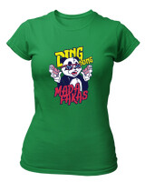 T-Shirt Στενή Γραμμή - Ding Dong Madafakas - Color Thumbnail Πράσινο