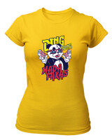 T-Shirt Στενή Γραμμή - Ding Dong Madafakas - Color Thumbnail Χρυσό Κίτρινο