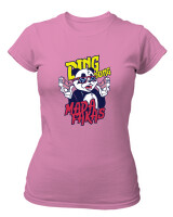 T-Shirt Στενή Γραμμή - Ding Dong Madafakas - Color Thumbnail Ροζ