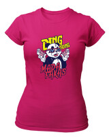 T-Shirt Στενή Γραμμή - Ding Dong Madafakas - Color Thumbnail Φουξια