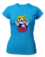 T-Shirt Στενή Γραμμή - Ding Dong Madafakas - Color Thumbnail Τιρκουάζ