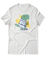 T-Shirt Αντρικό - Dino Mood - Color Thumbnail Άσπρο