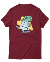 T-Shirt Αντρικό - Dino Mood - Color Thumbnail Σκούρο Κόκκινο