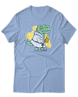 T-Shirt Αντρικό - Dino Mood - Color Thumbnail Γαλάζιο