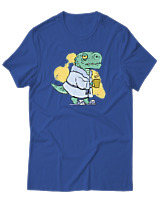 T-Shirt Αντρικό - Dino Mood - Color Thumbnail Μπλε Ρουά