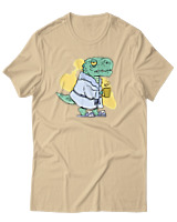 T-Shirt Αντρικό - Dino Mood - Color Thumbnail Μπεζ