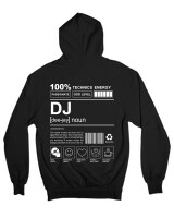 Ζακέτα Φούτερ με κουκούλα - Dj - Color Thumbnail Μαύρο