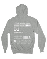 Ζακέτα Φούτερ με κουκούλα - Dj - Color Thumbnail Γκρι Μελανζέ