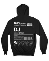 Ζακέτα Φούτερ με κουκούλα - Dj - Color Thumbnail Μαύρο