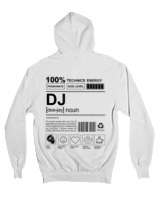 Ζακέτα Φούτερ με κουκούλα - Dj - Color Thumbnail 'Ασπρο