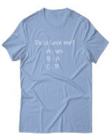 T-Shirt Unisex - Do You Love Me? - Color Thumbnail Γαλάζιο