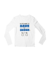 Μακρυμάνικο Μακό Παιδικό - Do You Want To Save The Groom - Color Thumbnail 'Ασπρο