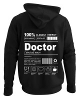 Φούτερ με κουκούλα - Doctor - Color Thumbnail Μαύρο
