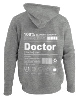 Φούτερ με κουκούλα - Doctor - Color Thumbnail Γκρι Μελανζέ