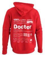 Φούτερ με κουκούλα - Doctor - Color Thumbnail Κόκκινο