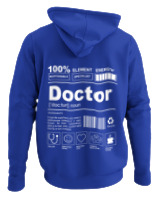 Φούτερ με κουκούλα - Doctor - Color Thumbnail Μπλε Ρουά