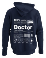 Φούτερ με κουκούλα - Doctor - Color Thumbnail Navy Blue